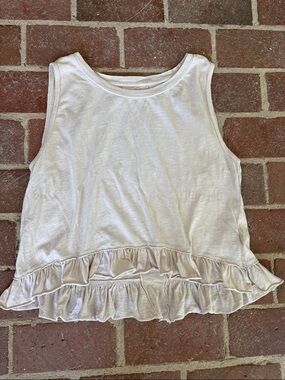 We The Free “Ellie” Beige Scoop Neck Slub Knit Top